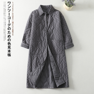 夹棉风衣大码 棉衣外套女中长款 宽松保暖棉服上衣 薄款 2025秋冬新款