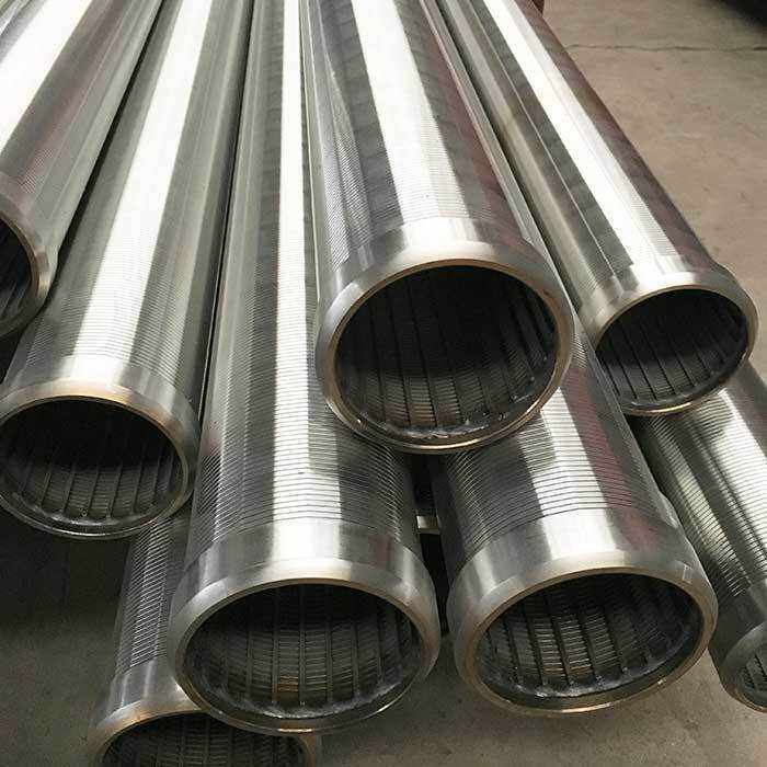 不锈钢过滤防砂楔形筛管 带挡环筛管深水钻井石油工程专用滤水管