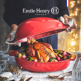 henry陶瓷烤盘带盖烤火鸡烤鱼烤箱用家用烘焙器具 法国Emile