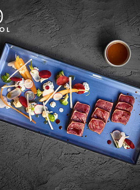 法国revol 陶瓷餐具盘子长方形寿司盘餐厅摆盘点心盘西餐盘刺身盘