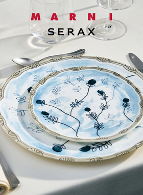 比利时Serax Marni联名骨瓷盘子西餐牛排餐盘汤碗餐具套装一人用