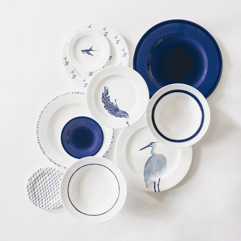 意大利knindustrie复古骨瓷平盘