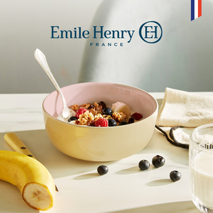 法国Emile Henry陶瓷沙拉碗深盘西餐餐盘牛排盘早餐盘家用菜盘