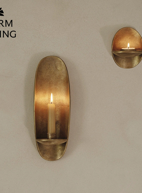 丹麦进口Ferm Living Agape壁挂烛台摆件复古家居创意装饰壁灯