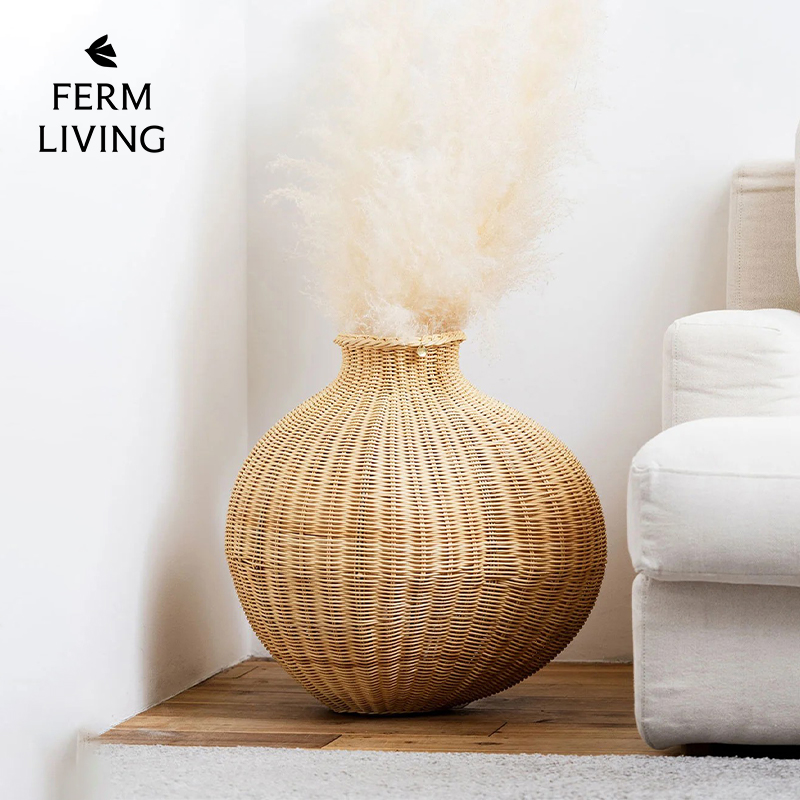 藤条编织花瓶手工花篮