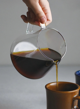 日本进口Kinto手冲咖啡分享壶耐热玻璃咖啡滤壶 日式分享杯大容量