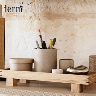 丹麦Ferm Living侘寂风浴室台面收纳盒卫生间置物托盘皂托牙刷架