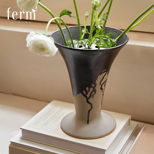 丹麦Ferm Living Flores花瓶摆件客厅鲜花插花器手工装饰品