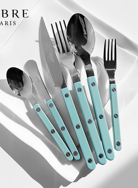 法国Sabre Paris不锈钢西餐餐具刀叉勺三件套咖啡勺黄油刀甜品叉