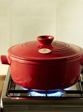 法国Emile Henry耐火陶瓷炖锅煲汤锅双耳焖烧锅 燃气家用耐热砂锅