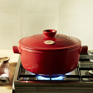 法国Emile 燃气家用耐热砂锅 Henry耐火陶瓷炖锅煲汤锅双耳焖烧锅