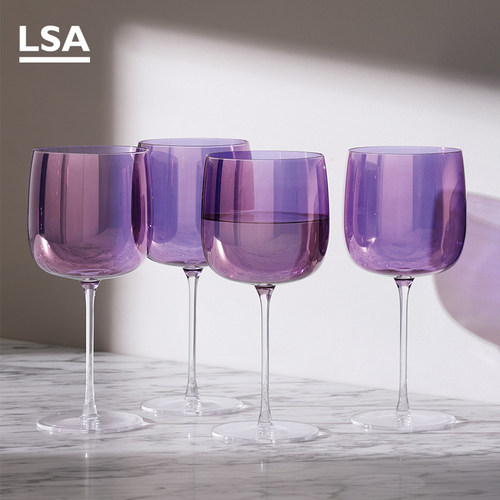 英国LSA黛拉紫水晶玻璃红酒杯