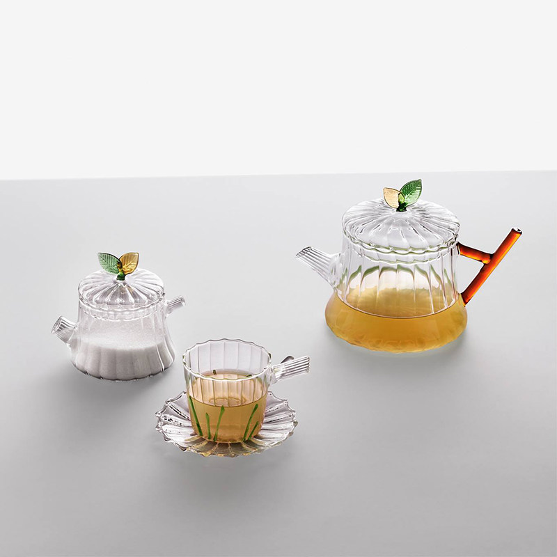 意大利Ichendorf玻璃茶壶下午茶杯碟Greenwood茶勺绿野仙踪奶罐