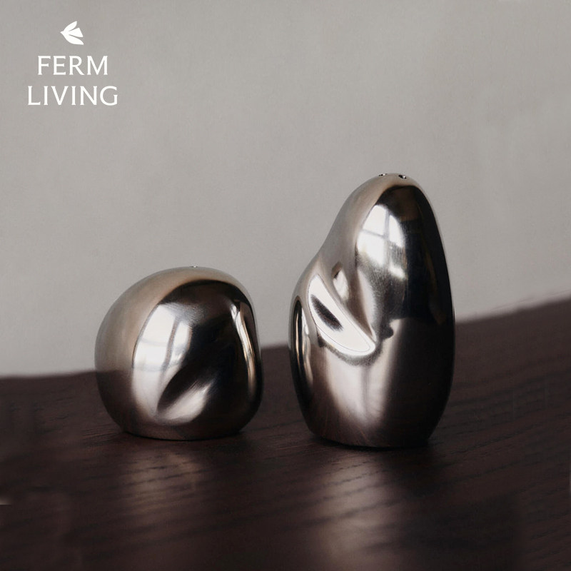 丹麦进口Ferm Living Orevo不锈钢椒盐瓶胡椒瓶调料瓶红酒开瓶器