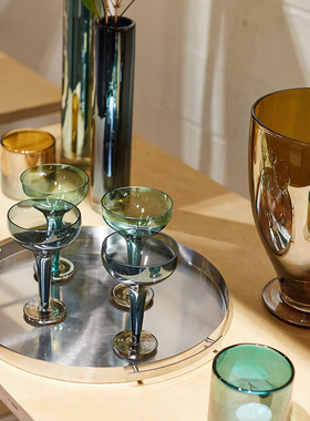 英国LSA进口鸡尾酒杯高颜值玻璃冰酒桶 家用碟形香槟杯套装酒具