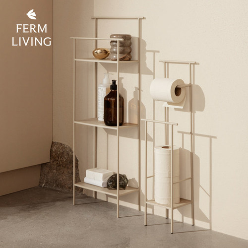 丹麦Ferm Living DORA系列毛巾浴巾架金属置物架卷纸架浴室收纳