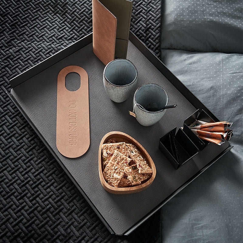 丹麦Lind Dna方形金属收纳托盘家用防水皮革垫桌面杂物钥匙置物盘,收纳整理,桌面收纳盒,淘宝优惠券,粉丝福利购,淘宝优惠卷