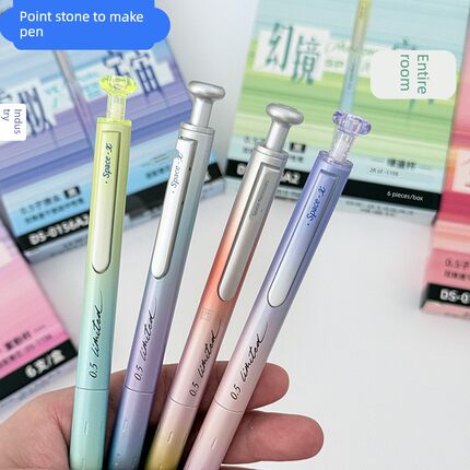 点石0156A2赛博光年第二代限量0.5子弹双珠速干压胶笔签名黑笔