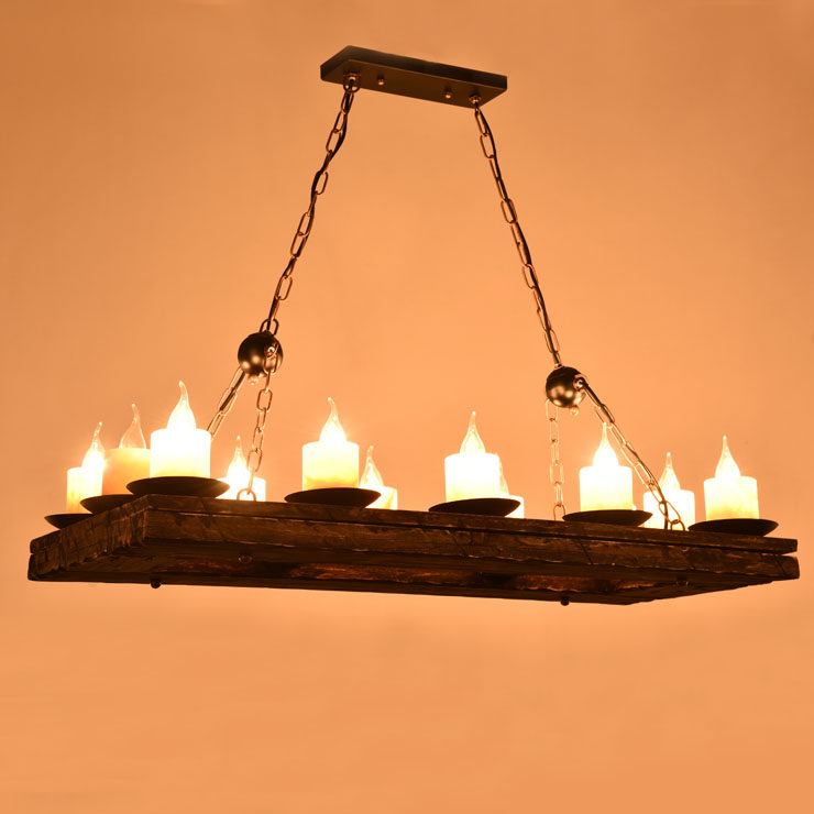 美式乡村复古loft实木仿古个性怀旧漫咖啡服装店餐厅灯酒吧吊灯