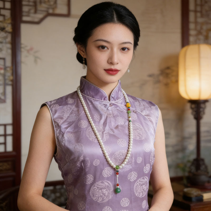 珍珠项链2025新款爆款女款长款毛衣链  新中国式中国风项链配旗袍