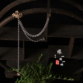 新款 民国风防珍珠胸针流苏扣汉服禁步配饰 胸花旗袍压襟挂件中式