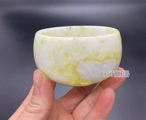 天然蓝田玉茶杯主人杯玉石家用