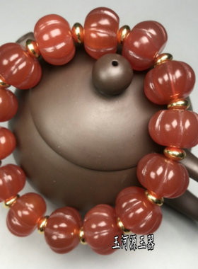 红玉髓手串男女款南瓜珠
