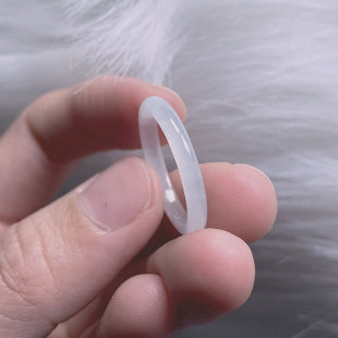 缅甸翡翠戒指天然玉石指环细条男女款 情侣对戒闺蜜玉戒指尾戒窄面