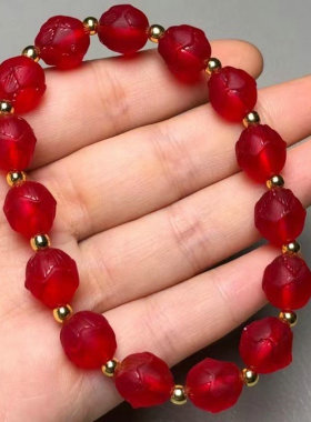 女款老琉璃莲花款韩版手链