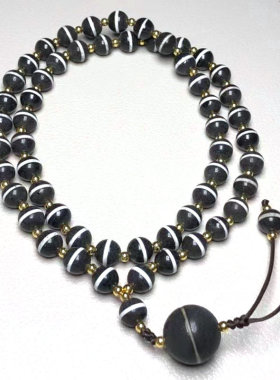 天然玛瑙佛珠项链男女一线药师