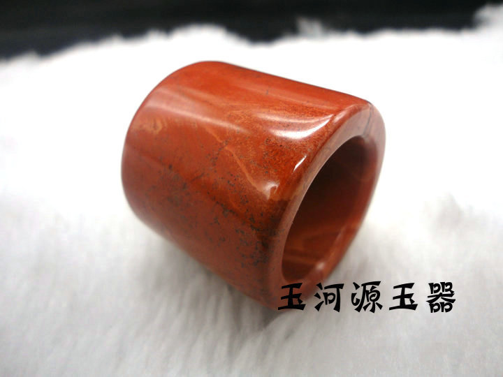 南红天然凉山仿古玛瑙原矿扳指