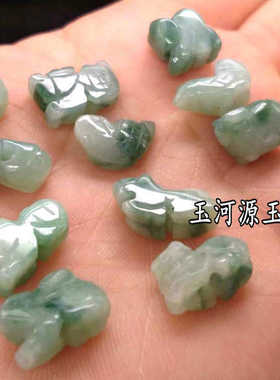 diy飘花油青十二生肖小吊坠