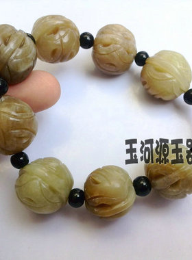 精雕手串男款新疆和田玉籽料特价