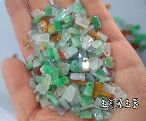 diy缅甸翡翠玉老坑散珠原石