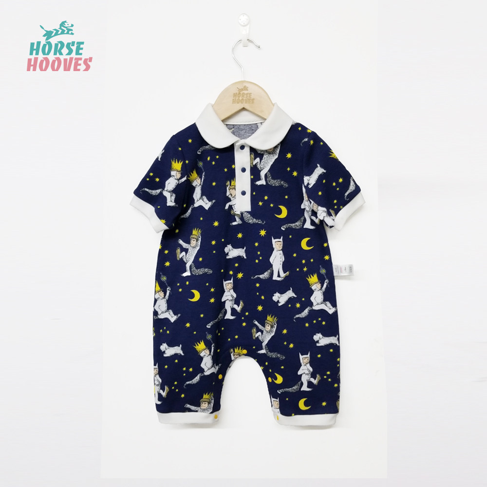 polo婴儿宝宝纯棉连体衣爬服短袖