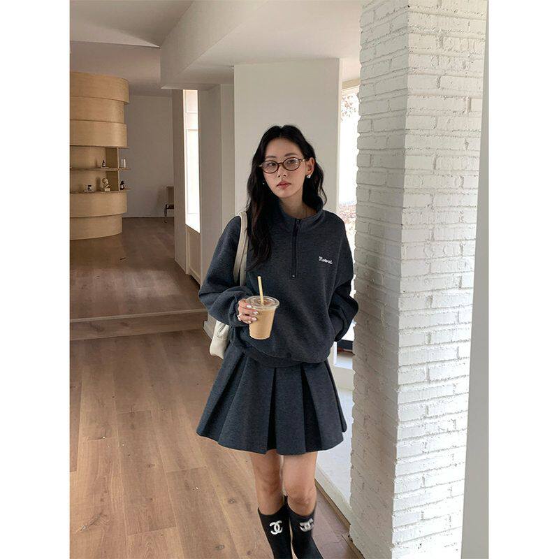 广州黄峥韩版立领卫衣外套女秋冬