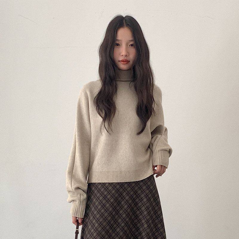 设计感半高领背心+插肩袖套头针织衫女两件套装11050强明女装,女装/女士精品,时尚套装,淘宝优惠券,粉丝福利购,淘宝优惠卷