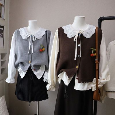 比正2025秋季新款韩版娃娃领衬衫