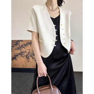 上衣外套高级感气质优雅上衣2820强明女装 2025春夏新款 复古新中式