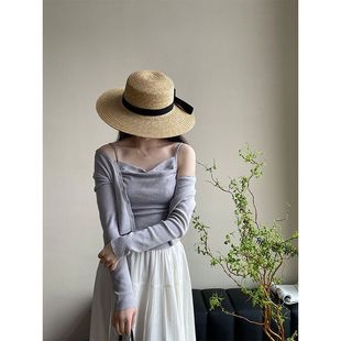 CHAO推荐针织两件套！气质荡领吊带+针织开衫上衣YL138 强明女装