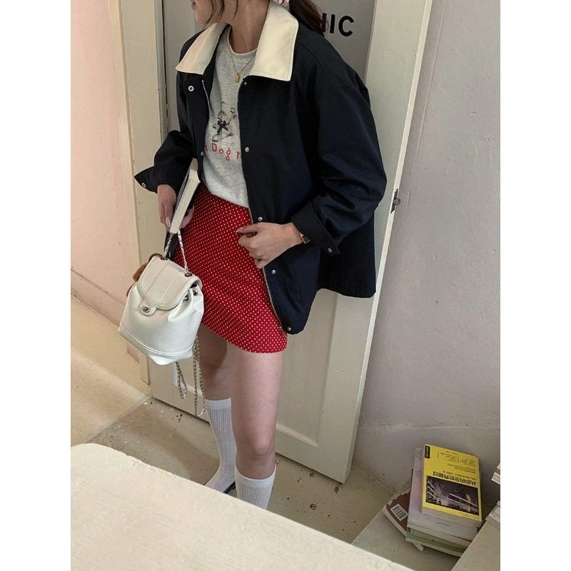 thMorning春日巴恩风撞色翻领