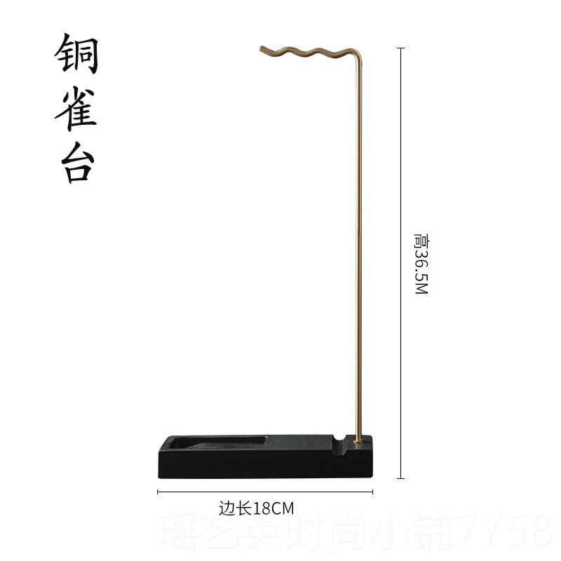 正品毛笔约架笔挂简砚多台书法专用创意挂毛笔的笔架铜小文房四宝图片