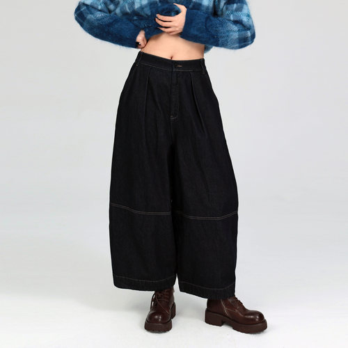 极简风宽松日系复古明线装饰秋季