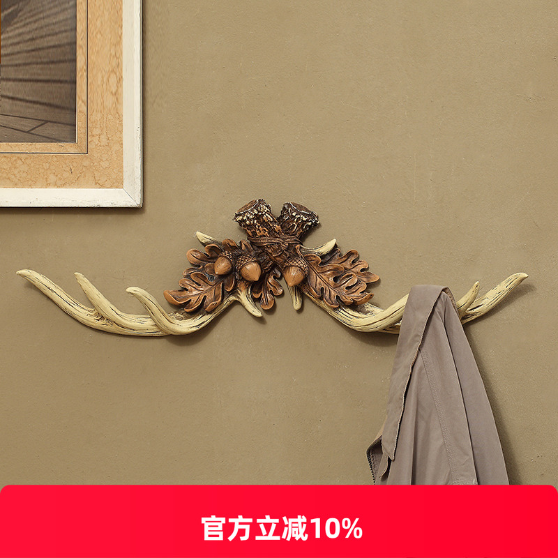 美式鹿角树脂复古装饰免邮挂衣钩