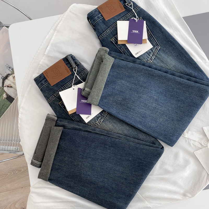 软的像棉花！宽松无弹~ 舒适纯棉 秋高腰遮肉哈伦老爹牛仔裤女
