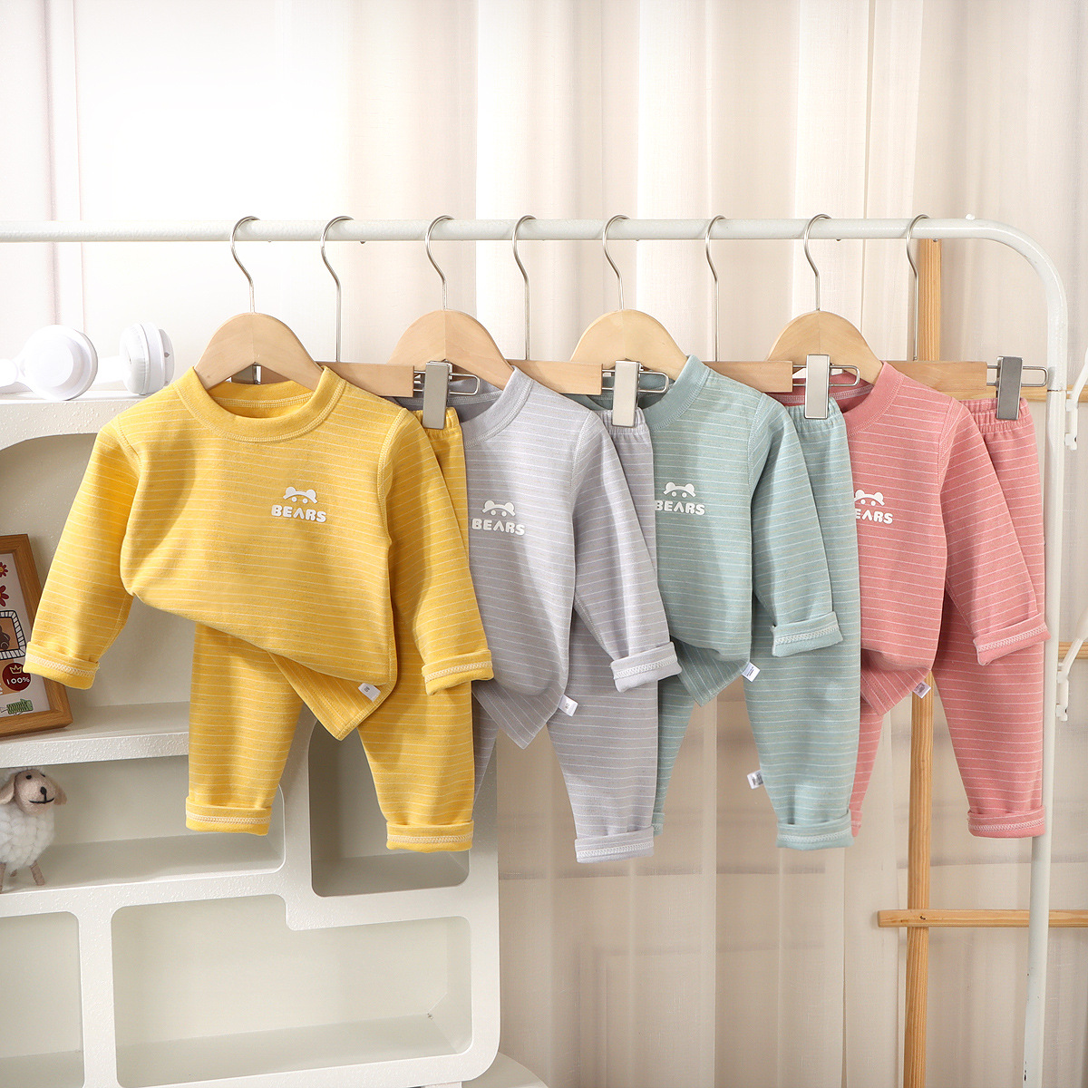 儿童德绒套装保暖内衣秋冬无骨男童女宝宝打底睡衣秋衣秋裤