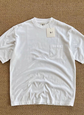 BLURHMS ROOTSTOCK纯色日产打底短袖 日系复古纯棉圆领休闲T恤男