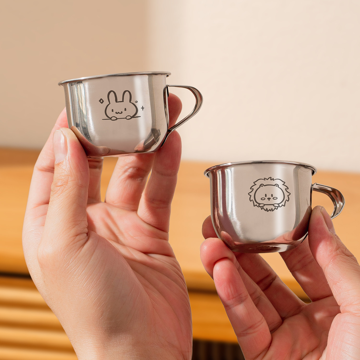 316L不锈钢儿童水杯家用宝宝喝水专用杯子食品级防摔牛奶杯学饮杯