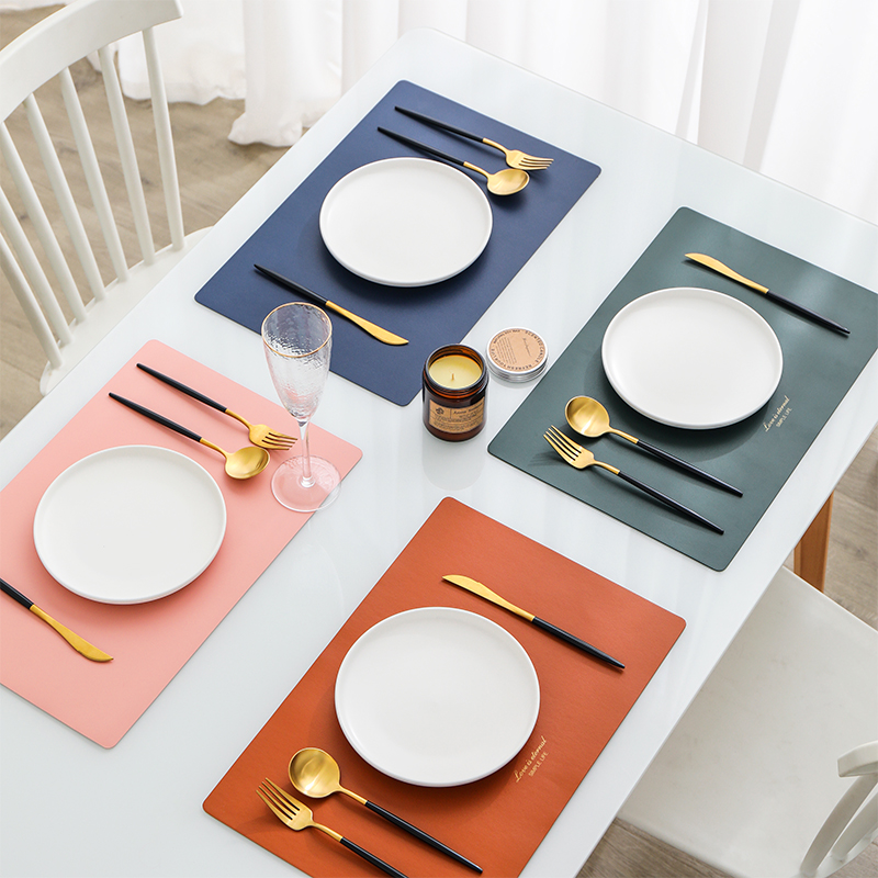 北欧风皮革家用隔热防烫茶杯餐垫