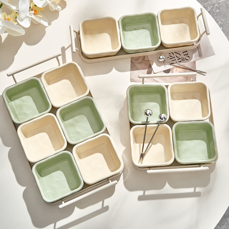 奶油风干果盘客厅家用